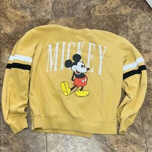 Disney Mickey Mouse Mustard Crewneck Sweater